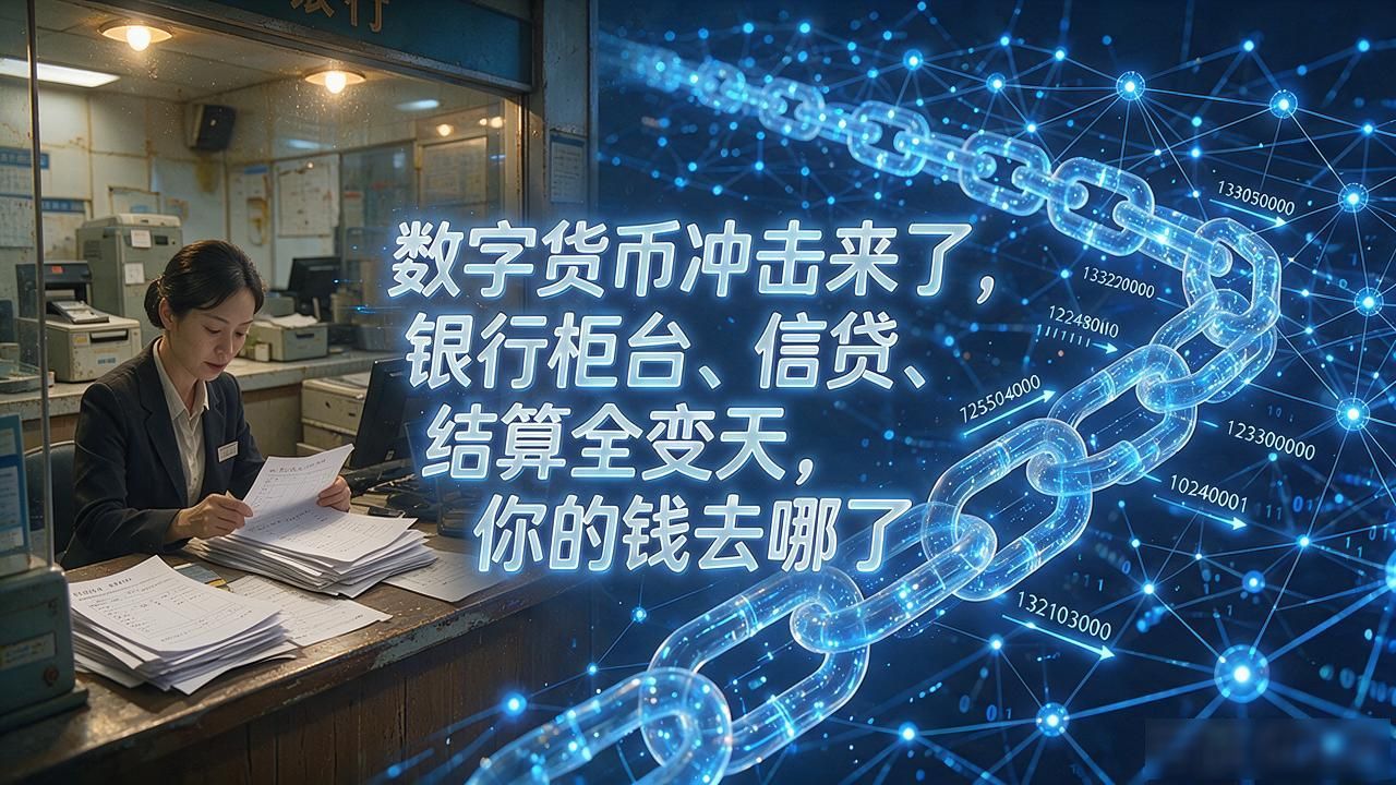 数字货币冲击来了，银行柜台、信贷、结算全变天，你的钱去哪了