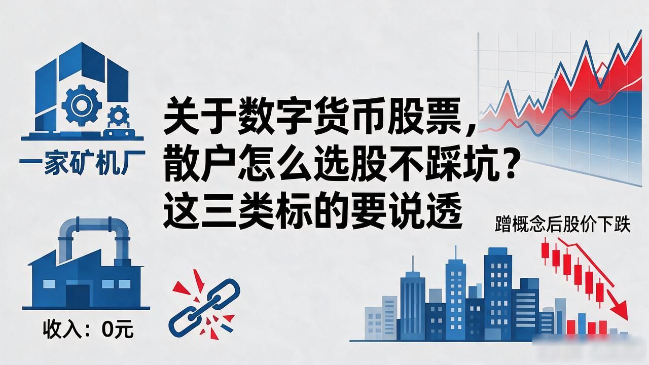 关于数字货币股票，散户怎么选股不踩坑？这三类标的要说透