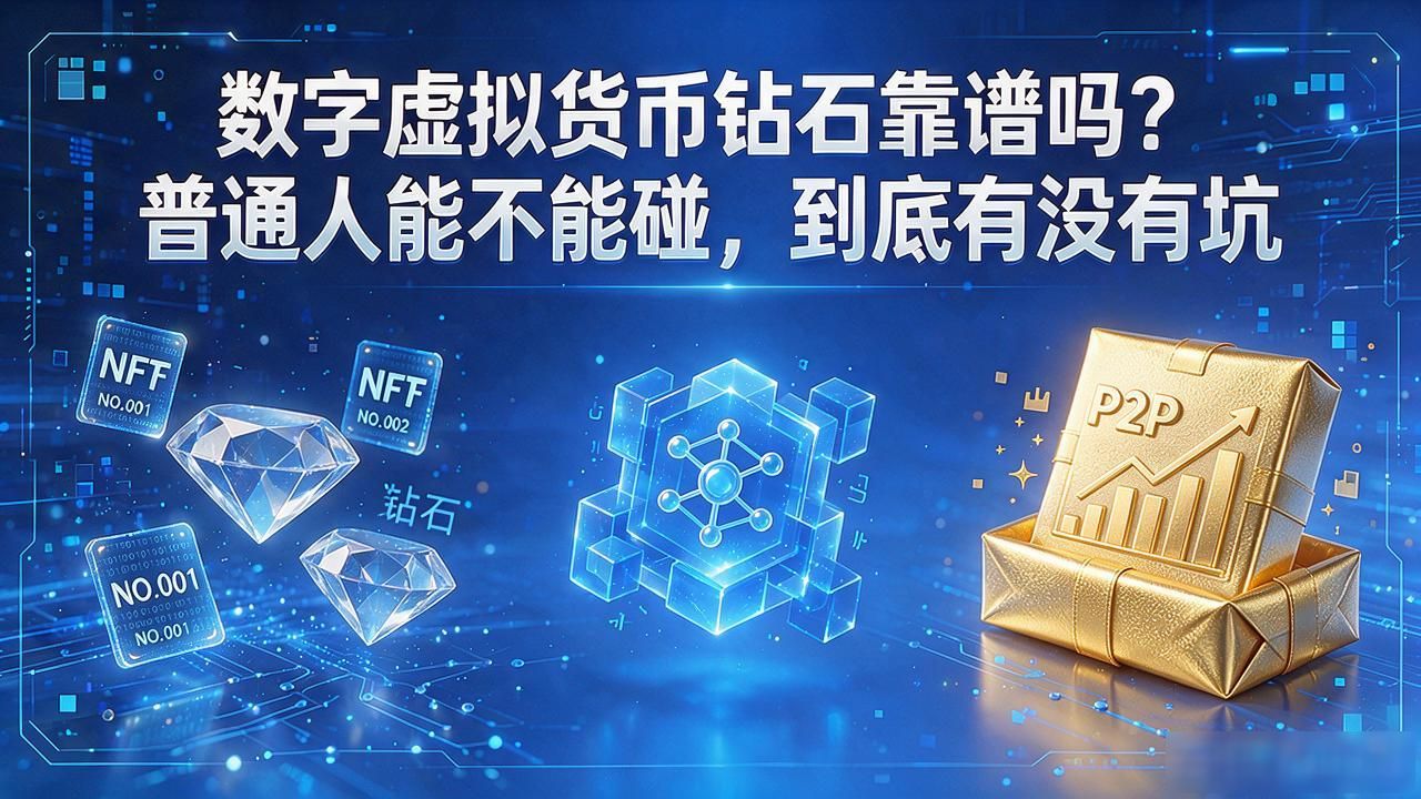 数字虚拟货币钻石靠谱吗？普通人能不能碰，到底有没有坑