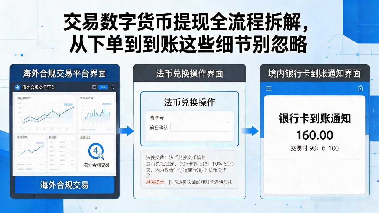 交易数字货币提现全流程拆解，从下单到到账这些细节别忽略