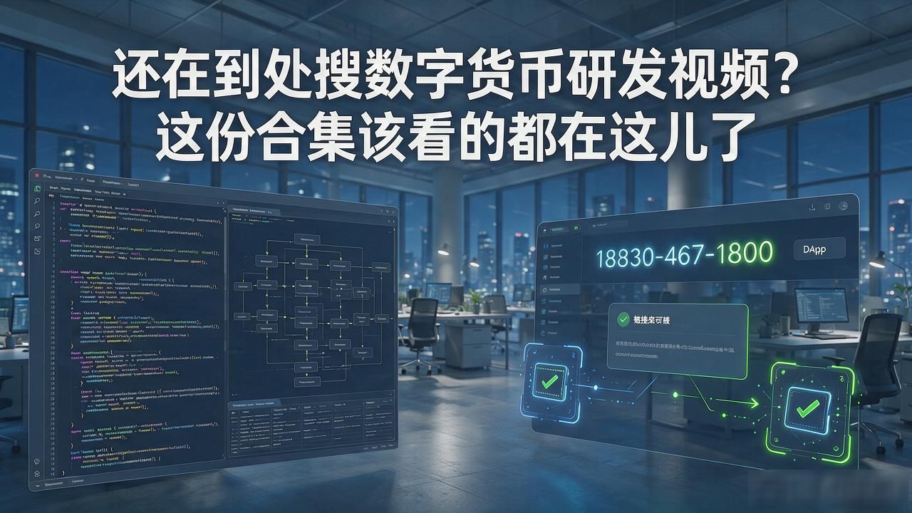 还在到处搜数字货币研发视频？这份合集该看的都在这儿了