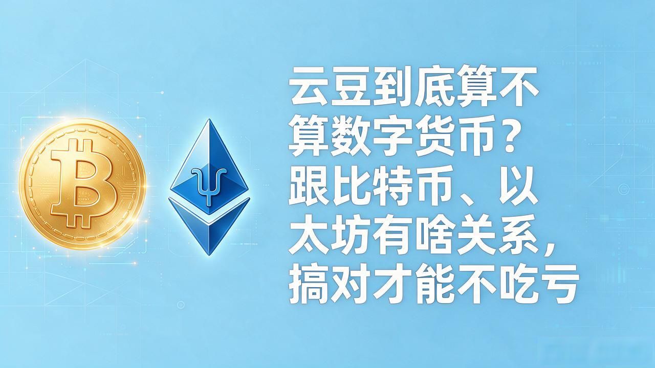 云豆到底算不算数字货币？跟比特币、以太坊有啥关系，搞对才能不吃亏