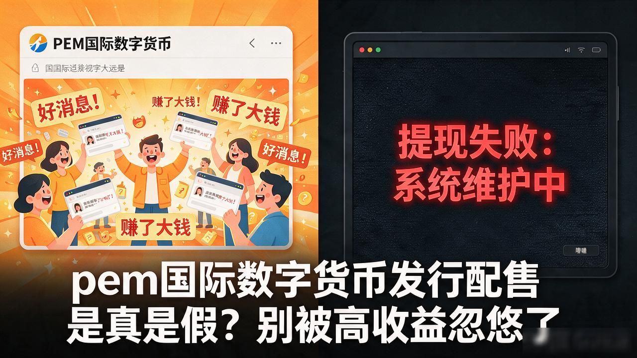 pem国际数字货币发行配售是真是假？别被高收益忽悠了